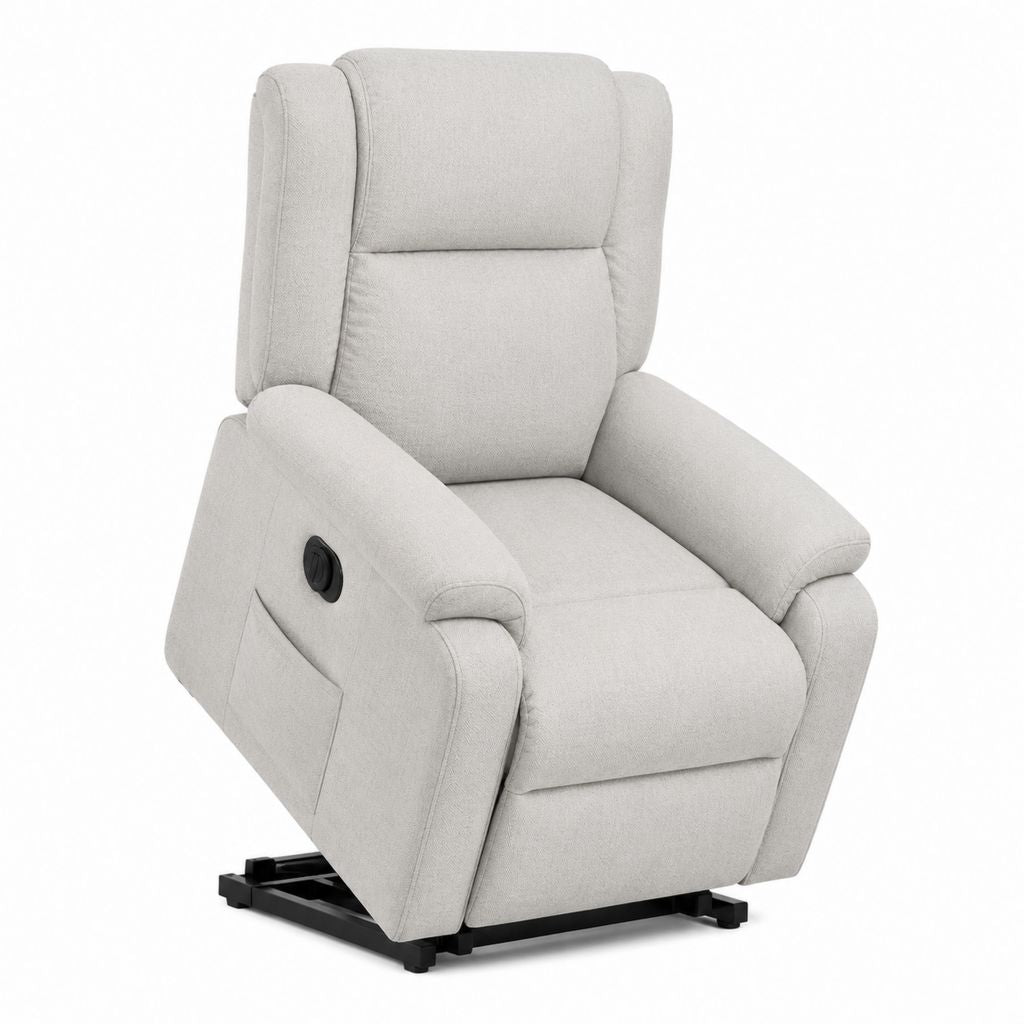 Relaxsessel manuell verstellbar Hellgrau Polyester mit Stahlgestell 90 x 95 x 105 cm