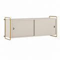 Rechteckiger Wandschrank mit Schiebetüren Beige Stahl Goldfarben 120 x 35 x 40 cm